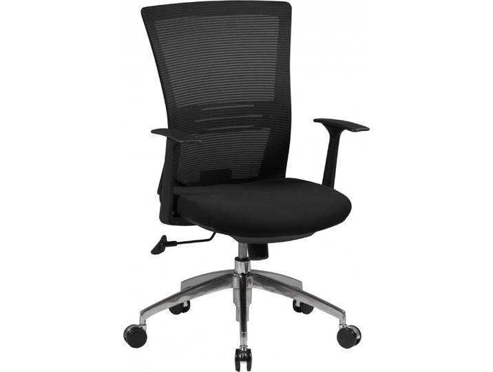 Amstyle Bürostuhl Baseline Schwarz Schreibtischstuhl Chefsessel Drehstuhl mit Synchronmechanik & Armlehnen; SPM1.285