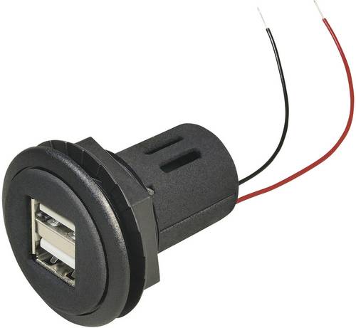 ProCar USB Einbau-Doppelsteckdose Belastbarkeit Strom max.=5A Passend für (Details) USB-A Steckdose 12V zu 5 V, 24V zu 5V