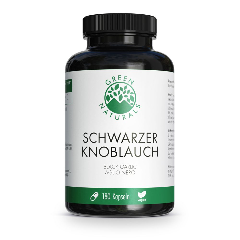 Green Naturals schwarzer Knoblauch 750mg vegan Kps 180 St Kapseln