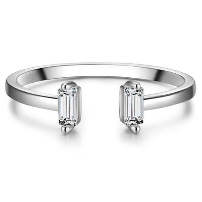 Solitärring GLANZSTÜCKE MÜNCHEN "GM9944" Gr. 56, silber, Fingerringe, Damen, 56, 1,4mm, aus Sterling Silber