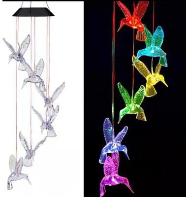 Uplifted Finds Solar Butterfly Wind Chime Atmosphere Landscape Decoration Lamp bird