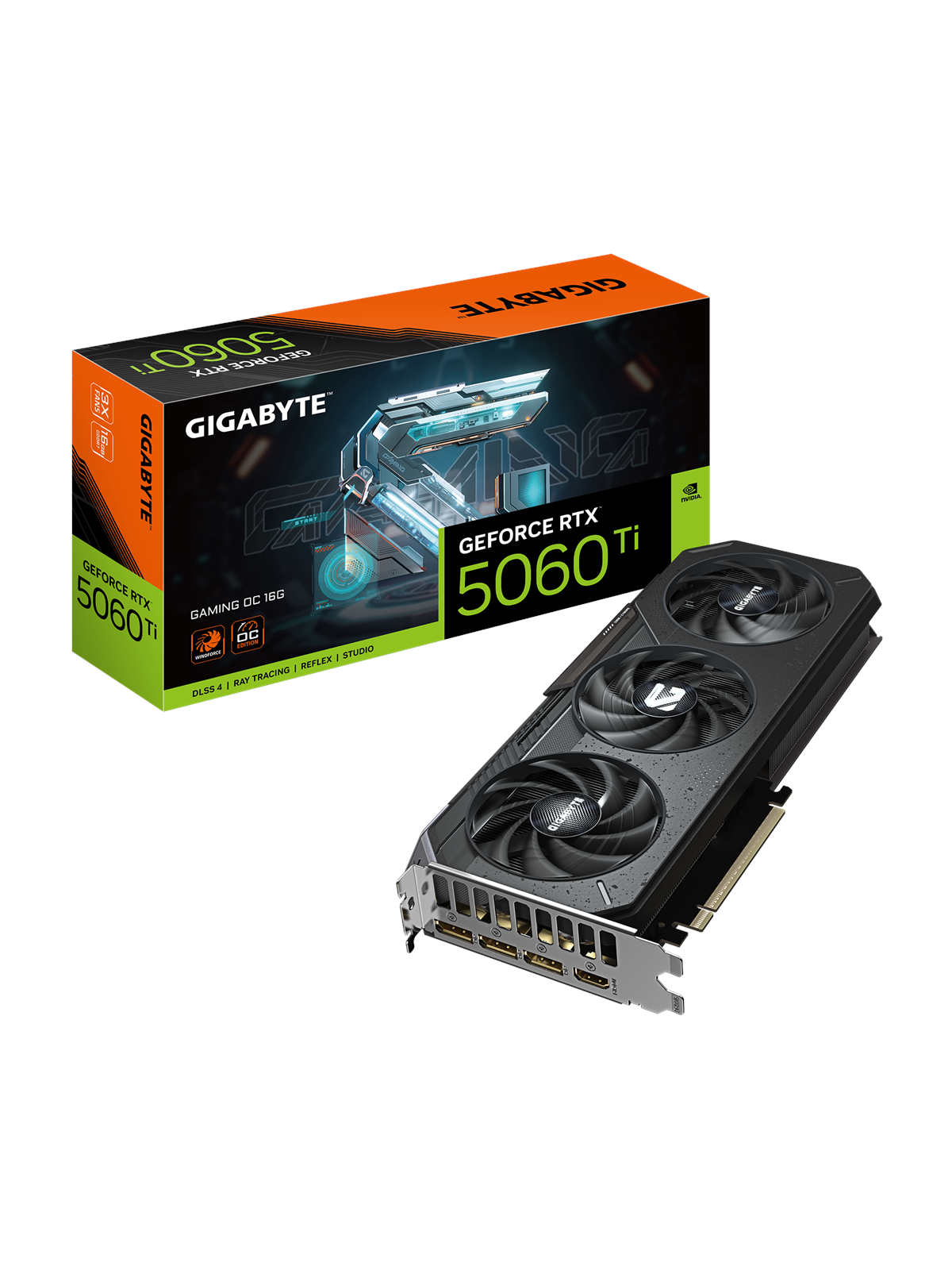 GIGABYTE GeForce RTX 5060 Ti GAMING OC - 16GB GDDR7 RAM - Grafikkarte