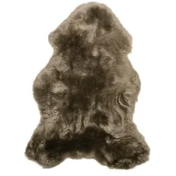 LAMMFELL Merinofell Dunkel-Taupe Dichte Wolle ca. 100 cm