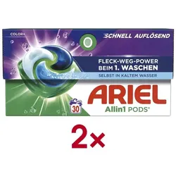 ARIEL 2x Colorwaschmittel »PODS All-in-1 Color+« 30 WL