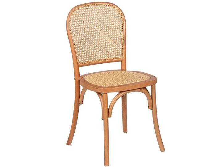 Chaise classique bois d'hêtre et cannage rotin 45x48x96cm