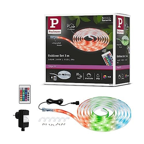 Paulmann SimpLED Outdoor LED Strip RGB, 3m, Multicolour, IP65, Dimbaar, Transparant
