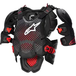 Alpinestars A-10 V2, Brustprotektor Level-2 - Dunkelgrau/Schwarz/Rot - XXL