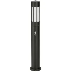 Albert Pollerleuchte Typ Nr. 2249 mit Bewegungsmelder (Typ 2019), IP44, Höhe 90cm, E27 QA55 max. 57W, Alu-Guss / Opalglas, Schwarz ALB-662019