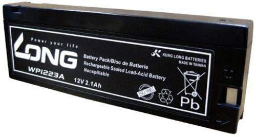 Long WP1223A WP1223A Bleiakku 12V Blei-Vlies (AGM) (B x H x T) 182 x 61 x 23mm Klemmpol Geringe Selbstentladung, Wartungsfrei