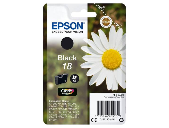 Epson Daisy 18 zwarte Claria Home inktcartridge singlepack