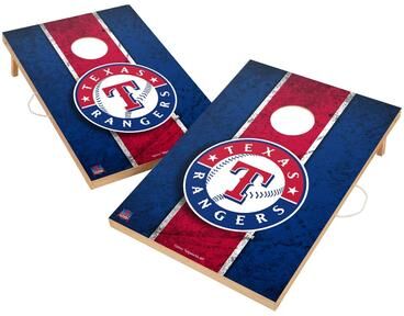 Skip's Garage Vintage Texas Rangers MLB Regulation 2x4 Cornhole Set