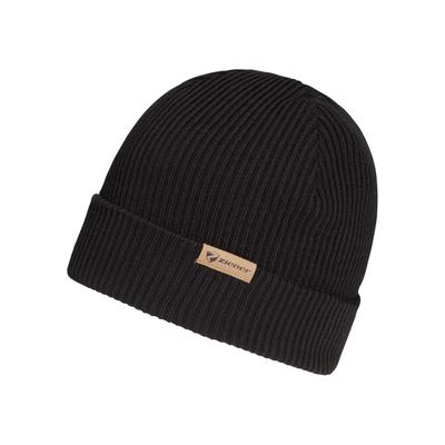 Strickmütze ZIENER "IKADELLO-Z HERREN", Herren, schwarz, Kunstfaser, Mützen Strickmütze, mit Aufschlag