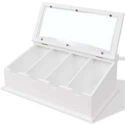 vidaXL Linmisville, Besteckkasten, Weiss