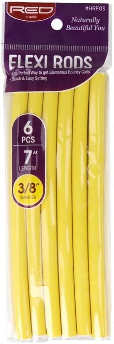 Kiss " Flexi Rods 7"" 3.8 6 #Yellow 6 Uds"