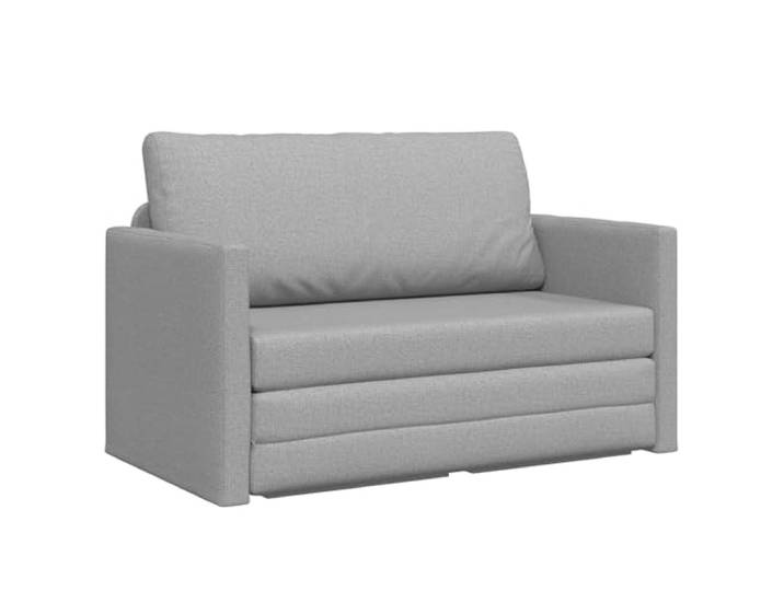 KUTYWEXFM Schlafsofa Wolkengrau 124x71x78 cm Stoff Couch Klappsofa Kompakte 2-Sitzer Gästecouch in Wolkengrau mit verstellbarer Rückenlehne, ideal fürs Wohnzimmer und kleine Räume.