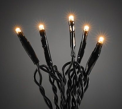 Konstsmide Micro LED 6430 mm Bernstein 6353-820 Lichterkette (Schwarz)