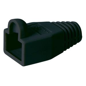 Goobay Knickschutztülle 11216, für RJ45 Modularstecker, für 6,4 mm Ø, schwarz