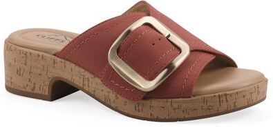 Women's Filipa Block Heel Sandal by Cliffs in Paprika Smooth (Size 8 M)