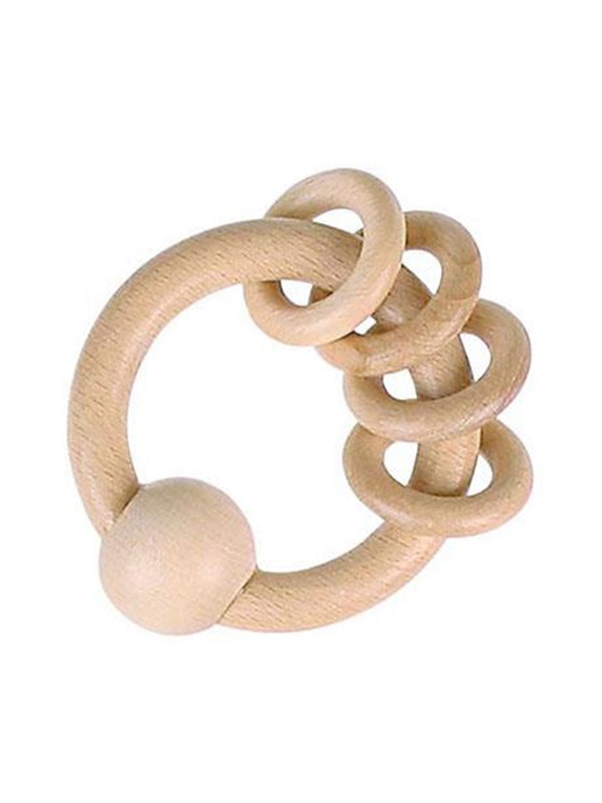 Goki Wooden Gripping Ring with 4 Rings