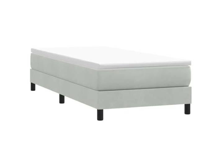 RJPLMFV Lattenrost, Hellgrau, 90 x 210 cm, ohne Matratze Bezug aus weichem Velours, robuste Füße, optimale Unterstützung für Matratze