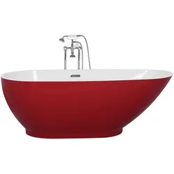 BADEWANNE FREISTEHEND 82x173x59 cm rot Guiana