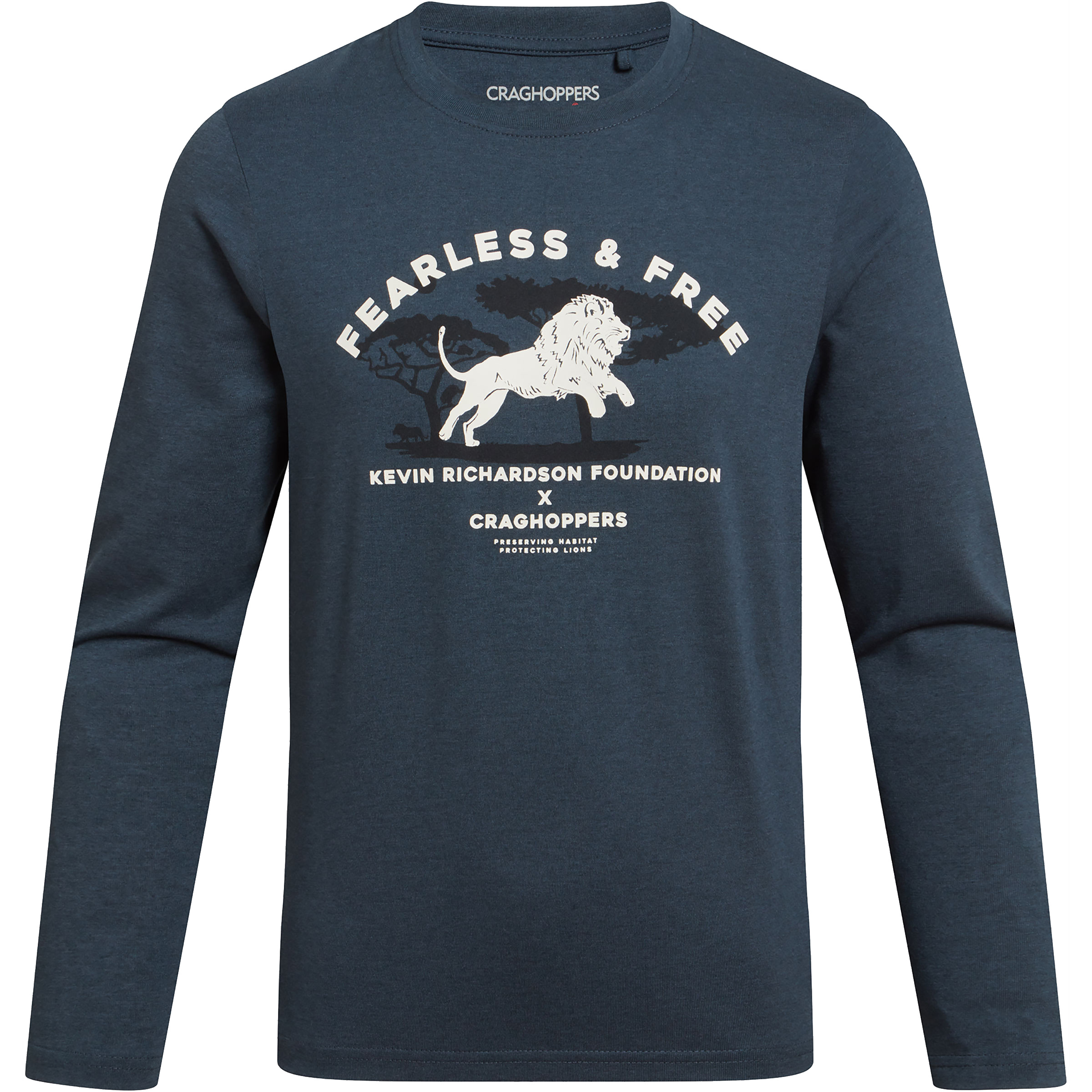 Craghoppers Nosilife Cruz Kinder Longsleeves blau Größe 140 Camping Klein verpackbar