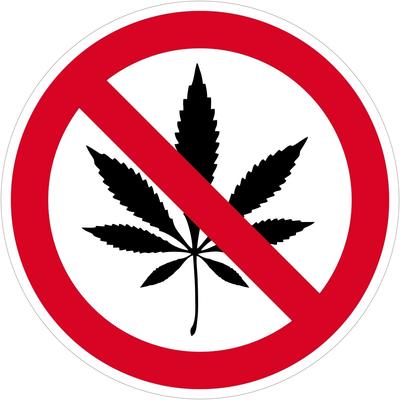 Contacto,Hinweis- /Verbotsschilder Cannabisverbot / 20 cm