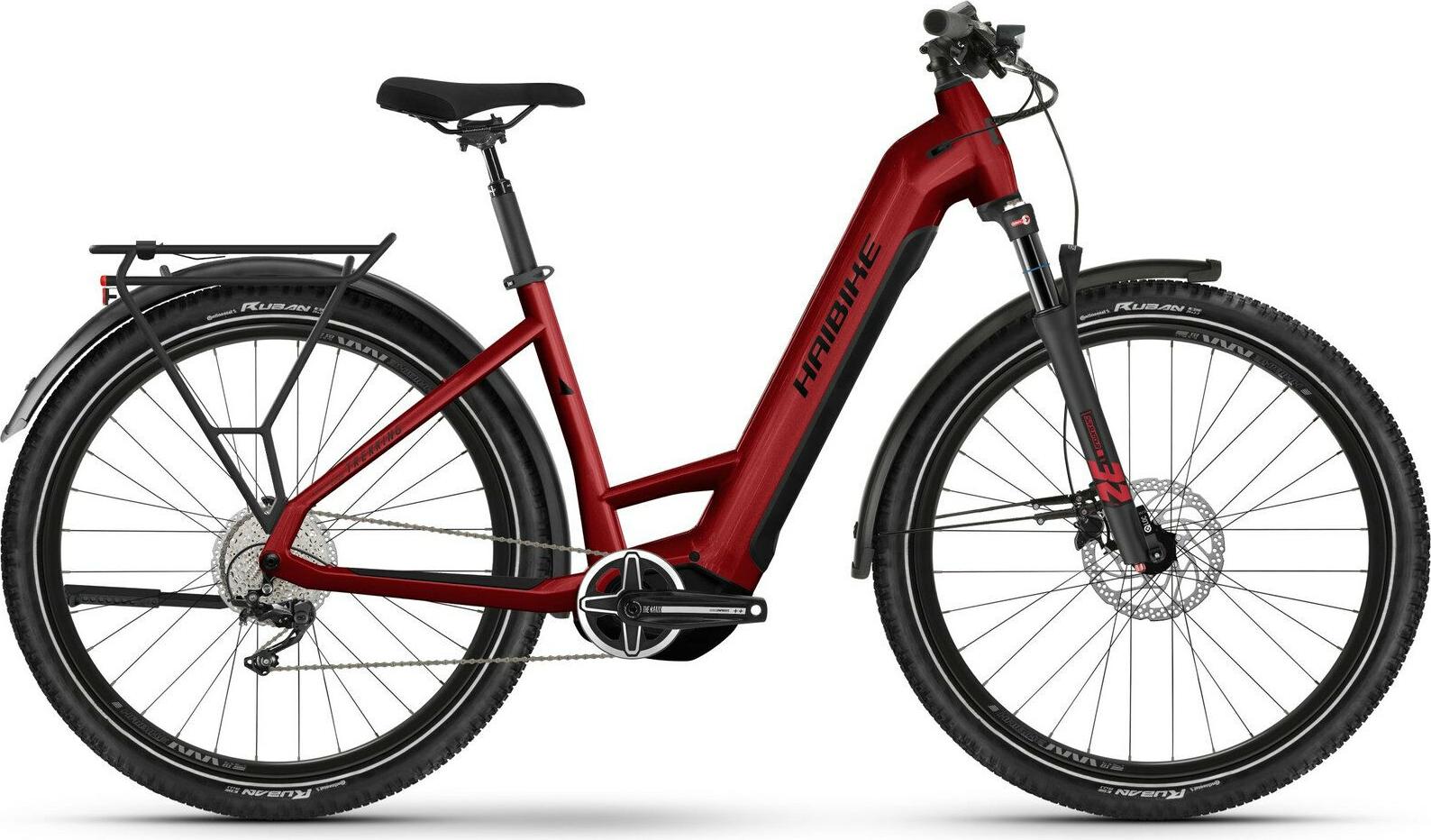Haibike Trekking 5 dynamite red/black-gloss 27,5" 720 Wh Wave E-Tourenbike in Rot