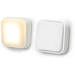 Tchibo - 2 LED-Schalterleuchten - 7,7x7,7x2,4cm - weiß -