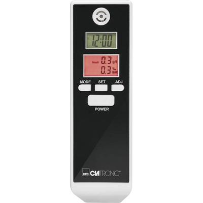 Clatronic AT 3605 Alkoholtester Weiß, Schwarz 0.0 bis 1.9 ‰ inkl. Display, Verschiedene Einheiten anzeigbar, Uhr