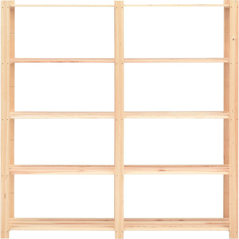 Natur Pur Starnes 170cm H x 170cm W Wood Standard Bookcase 170cm H X 170cm W X 38cm D