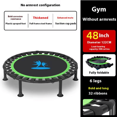 Inspire Picks Home Fitness Trampoline Indoor Jumping Bed For Kids And Adults 48inch folding sucti