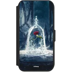 Nivocase Klapphülle für Apple iPhone 7 Handyhülle aus Kunst Leder NIVOflip schwarz Die Schöne und das Biest (Apple iPhone 7), Smartphone Hülle, Schwarz