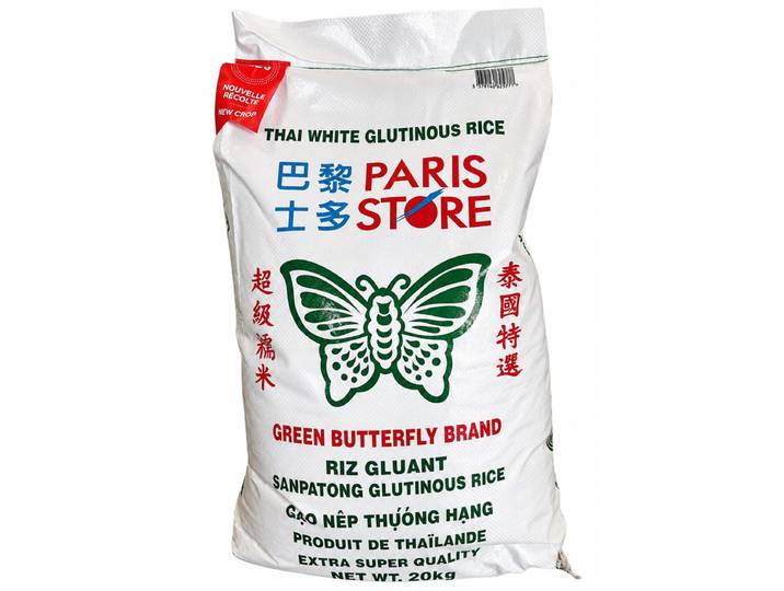 Golden Butterfly Nouvelle récolte 2026, riz gluant thaï, qualité premium - 20 kg