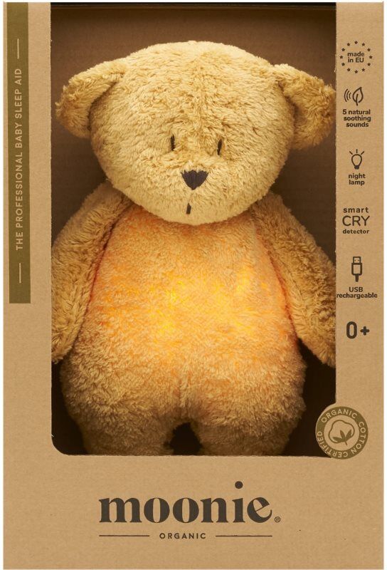 Moonie Bear 2.0 Organic Honey Schmusetuch mit Melodie 1 St.