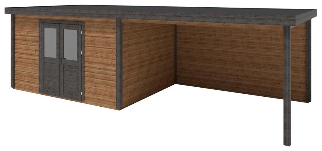 Gartenhaus, Gerätehaus Freya 8.06x3.09m - 24.9m2 - 28mm - Imprägniert