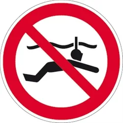 Schild Schnorcheln verboten ISO 20712-1, Alu, Ø 400 mm
