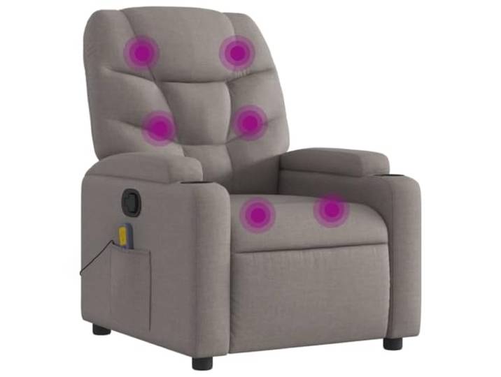 vidaXL Massagesessel Taupe Stoff