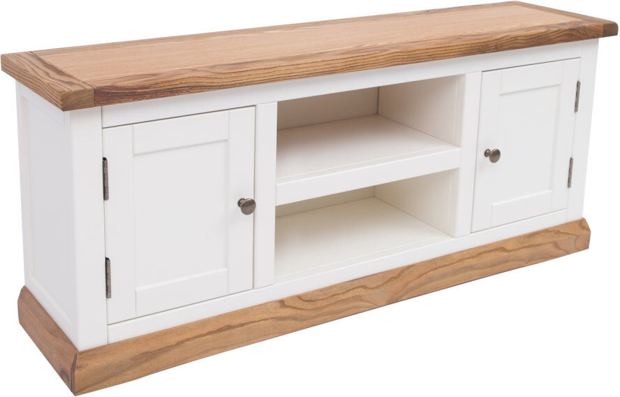 Brambly Cottage Henslee TV Stand for TVs up to 55" Off White/Natural/Chrome 55"