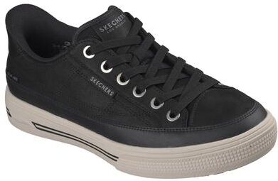 Skechers Street Slip-ins: Arch Fit Arcade - Microsuede (Men's) Casual Shoes in Black/White, Size 10 M, Synthetic/Textile