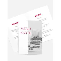 Menükarten Geburtstag selbst gestalten mit Spruch und Fotos im Onlinedesigner bei Meine-Kartenmanufaktur.de