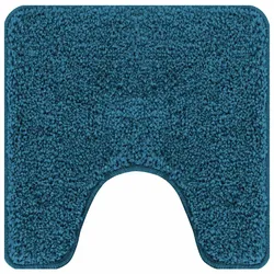 vidaXL Rutschfeste Badematte mit Toilettenausschnitt Blau 50 x 50 cm
