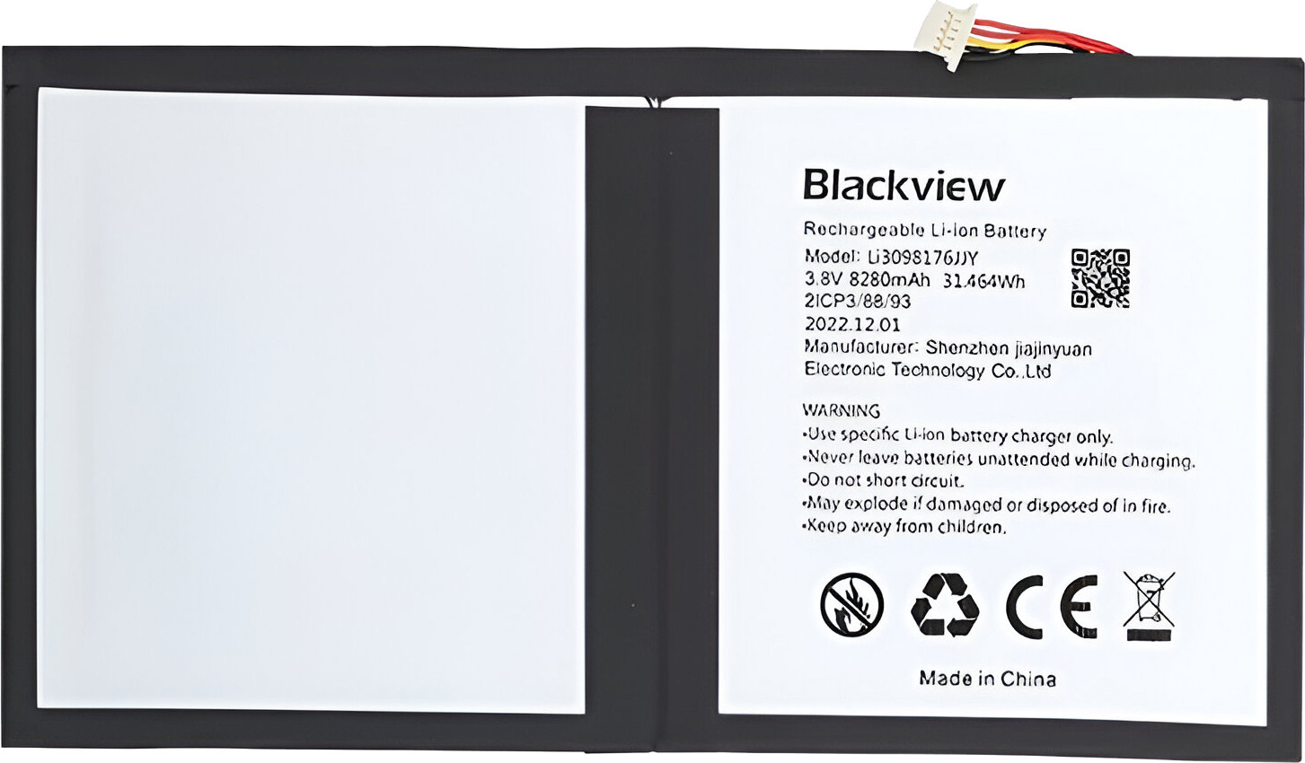 Clappio vervangingsaccu voor Blackview Tab 15, 8280mAh, wit