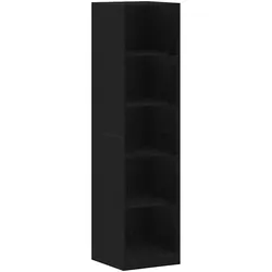 Helloshop26 - Moderner freistehender Schrank mit Stauraum im Inneren 50 x 50 x 200 cm aus schwarzem Eichenholz-Verbundwerkstoff 02_0055937