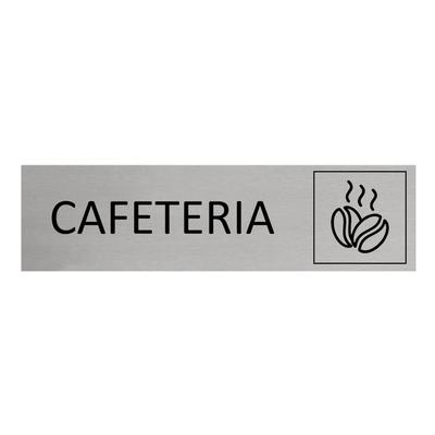 CombiCraft Aluminium Türschild Cafeteria 165x45mm mit 3M-Tape