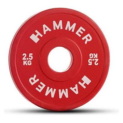 Hammer Fitness Bumper Plate 50 mm 2,5 kg (1 x 2.5 kg) (17050)