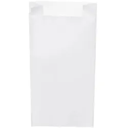 Papierfaltenbeutel weiß 14+7 x 29 cm `1,5kg`