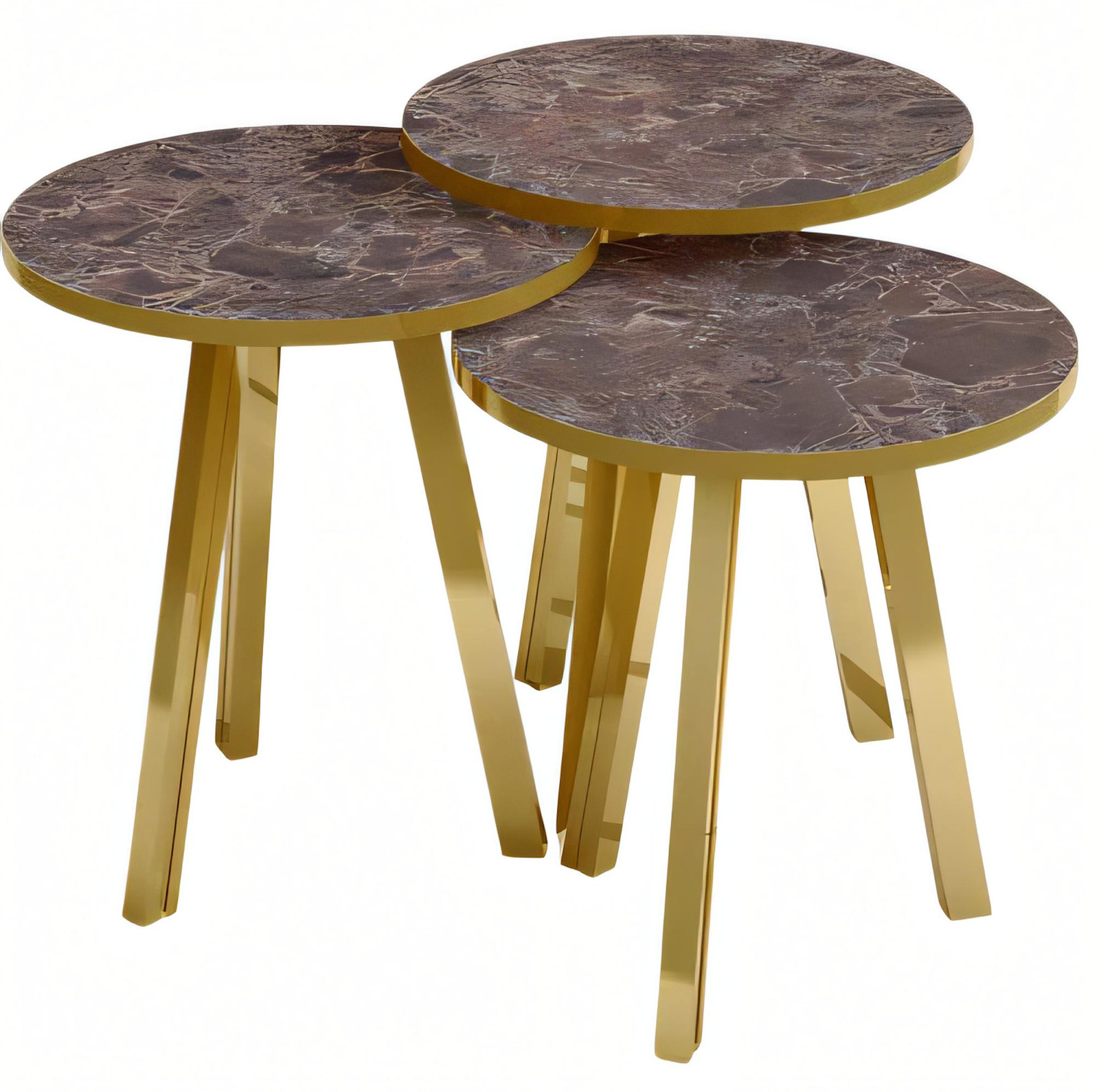 Elegante bruine salontafel van hout en metaal