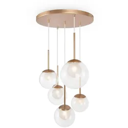 Pendelleuchte Basic Form Goldfarben max. 20 Watt