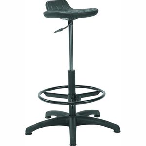 Nowy-Styl Stehhilfe Worker, TS02, mit Rückenlehne, PU-Schaum, schwarz, 54,5-80 cm
